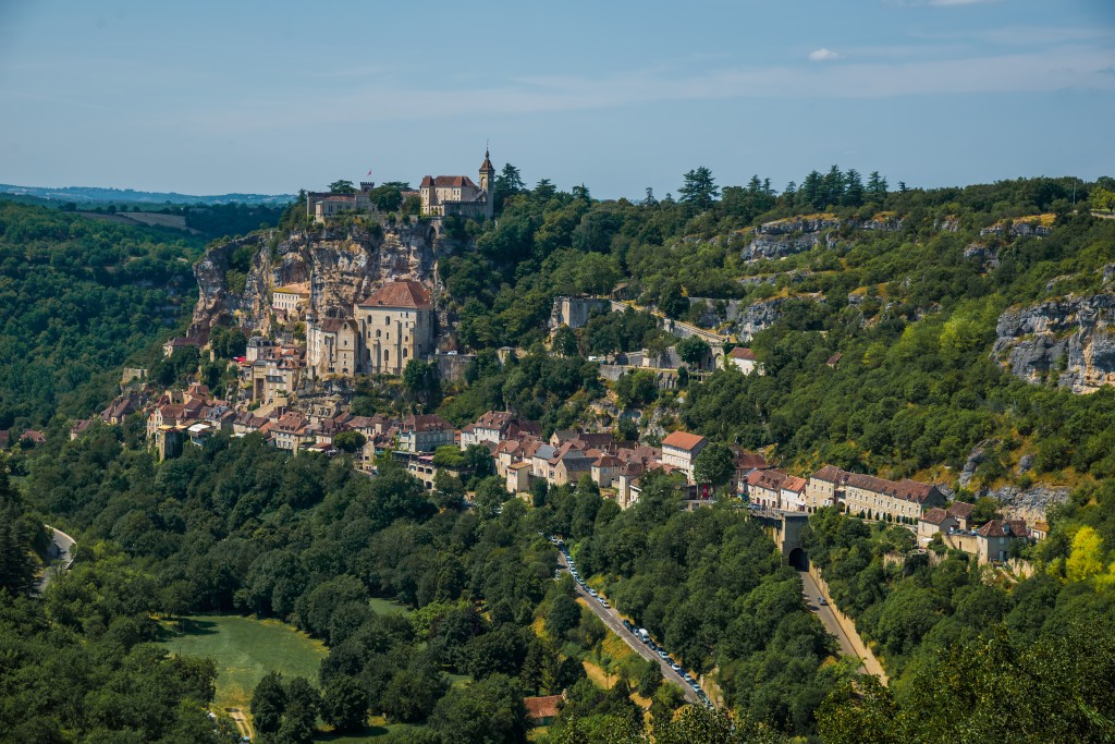 Rocamadour from afar, France, the Dordogne