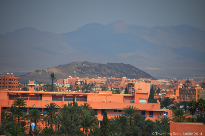 View towards the Altas Mountains, Marrakech, Morocco