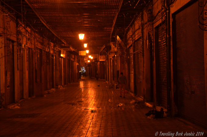 Night time in the souks of Marrakech