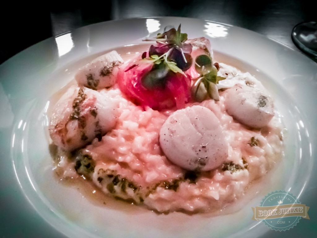 Scallop and Lemon Risotto served at the ION adventure hotel in Iceland