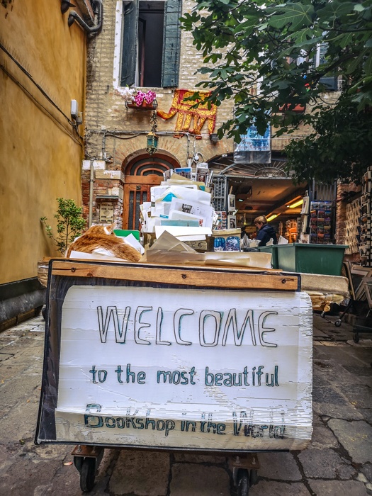 Luigi Frizzo has declared his bookshop the most wonderful in the world and it is easy to see why. Libreria Acqua Alta in Venice is possibly the most unique bookshop in Italy if not the world.