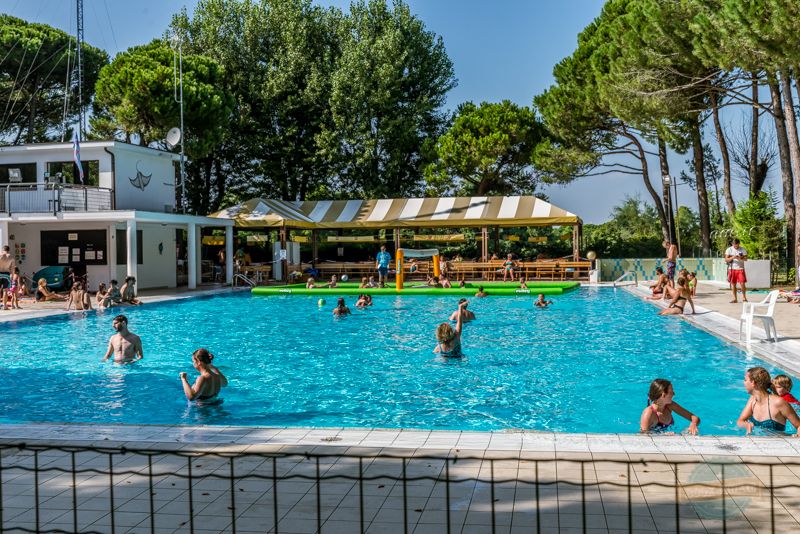 Second swimming pool at Camping Ca Savio, Venice, Italy