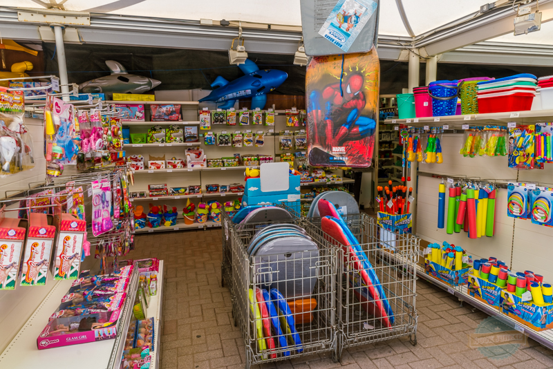 The well sotcked shop at camping ca savio in Venice, Italy