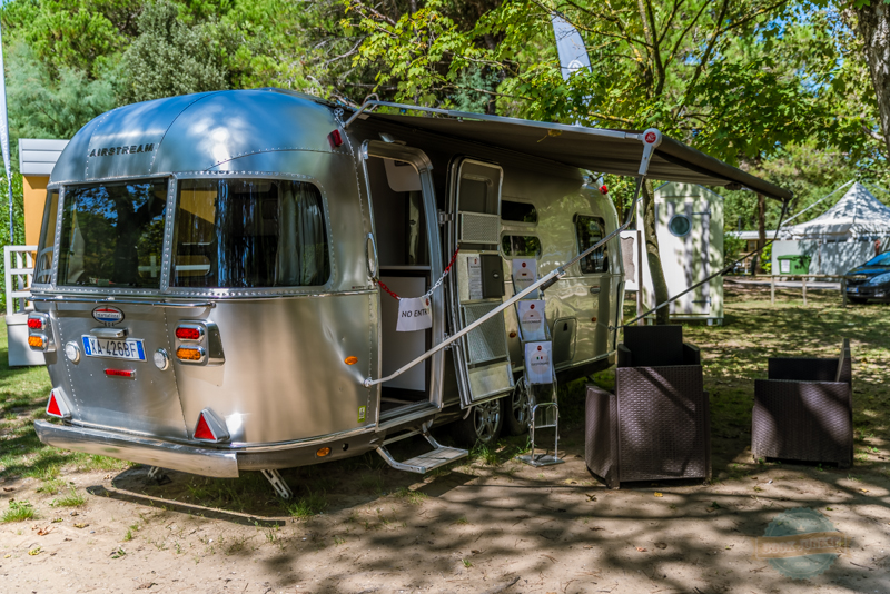 airstream at camping ca savio in Venice, italy