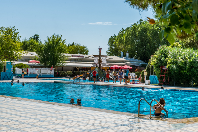 Swimming pool at Camping Ca Savio in Venice Italy