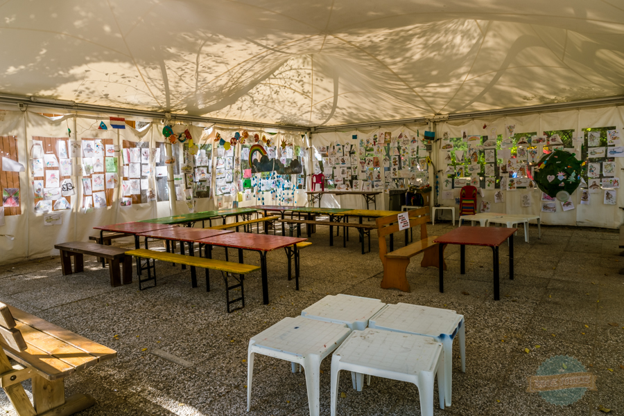 Childrens entertainment area at Camping Ca Savio, Venice, Italy