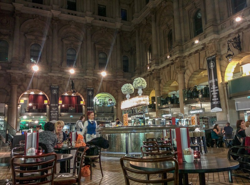 Inside the Royal London Exchange near Bank Tube Station