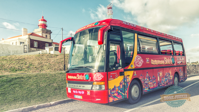 City sight seeing bus in Sintra near Lisbon