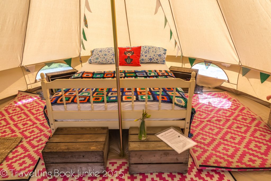 Ambers Bell Tent bed Norfolk Glamping