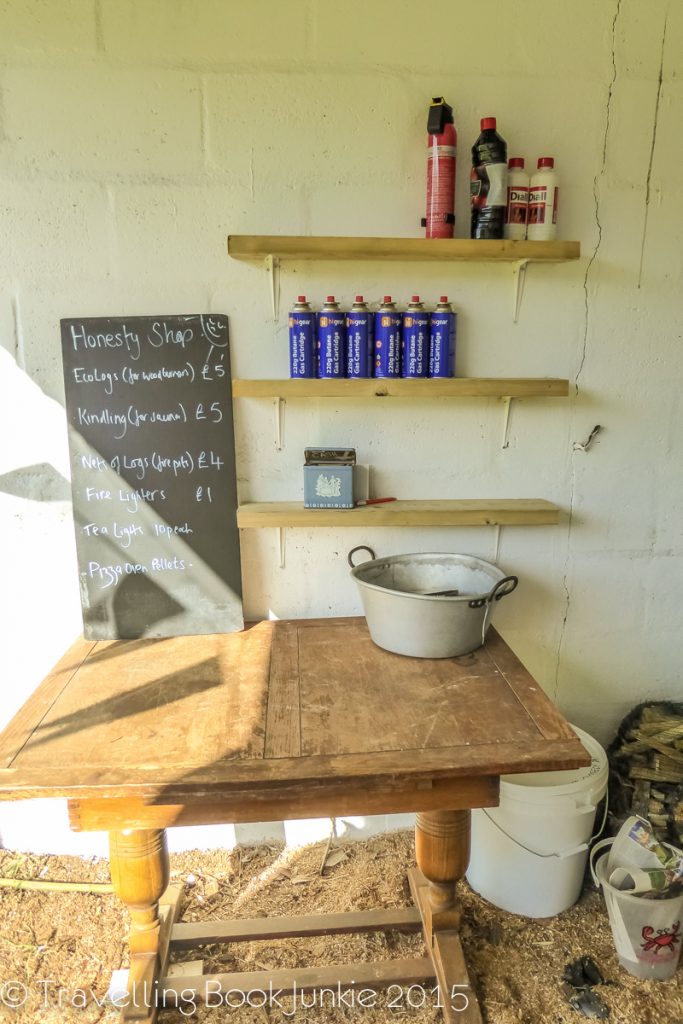 honesty shop Amber Bell Tents Norfolk Glamping