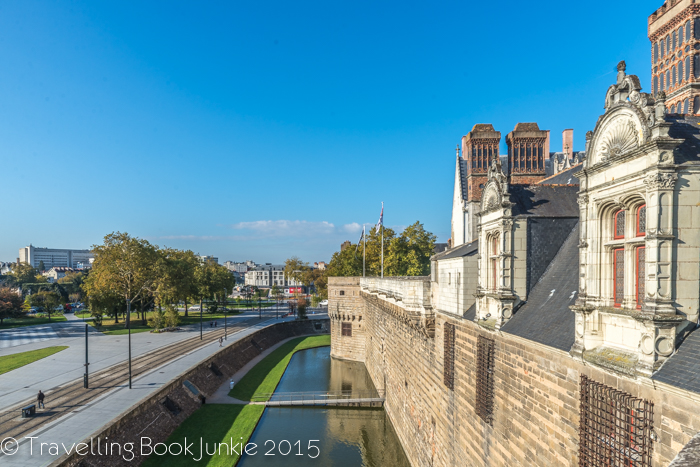 Moat of Nantes Chateau, France.