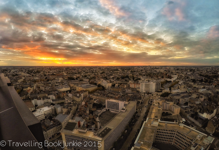 Sunset, Nantes, France, Le Nid, The Nest, Tower, Tour Bretagne