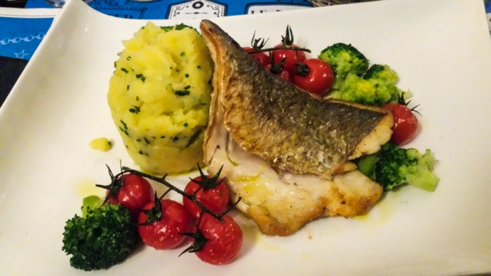 Sea Bass, Fish, Restaurant, Bleu Lezard, Lake Leman, Lake Geneva, Lausanne; Switzerland