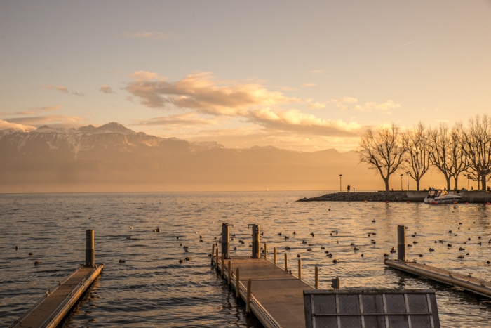 Lake Leman, Lake Geneva, Switzerland, Europe