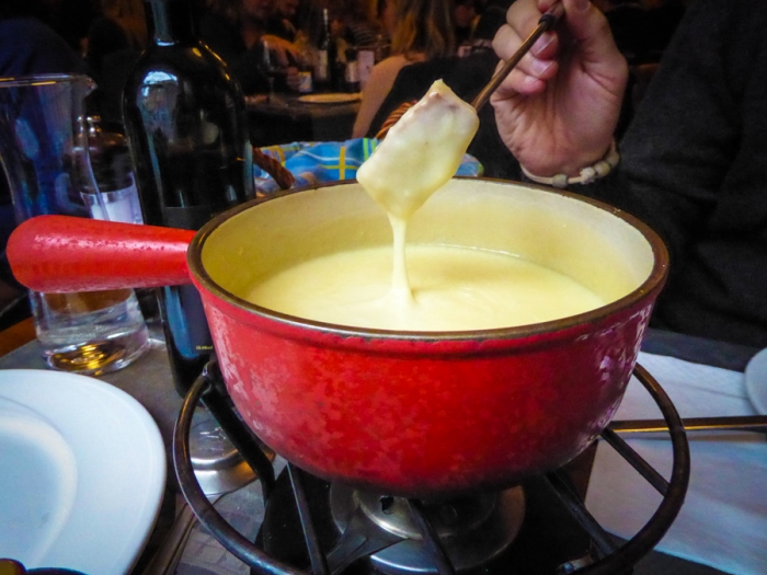 Cheese Fondue, Swiss Cheese, Restaurant, Lake Leman, Lake Geneva, Lausanne, Switzerland, Food