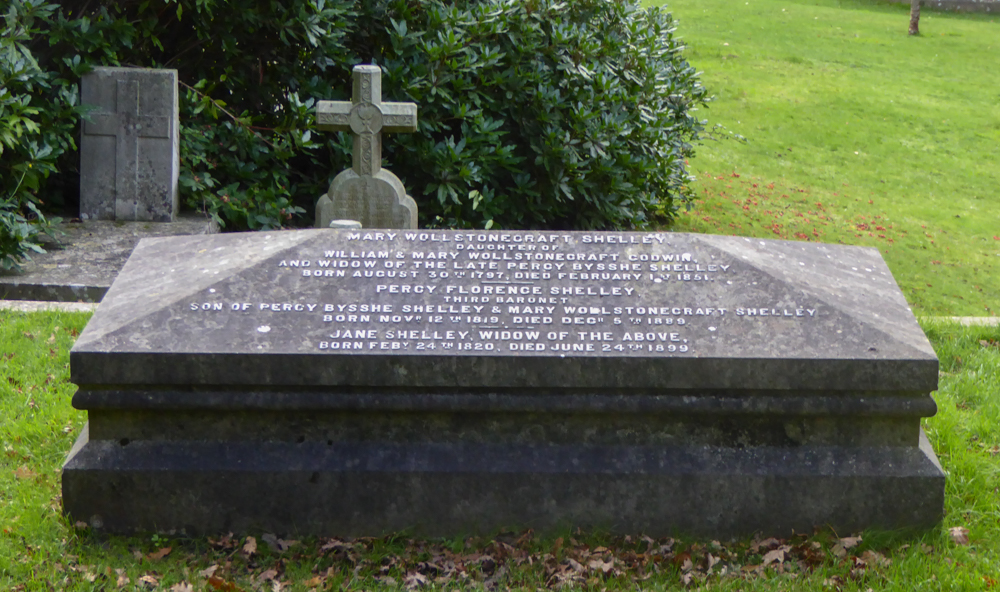 Mary Shelley's grave, bournemouth, dorset, writer, author, frankenstein
