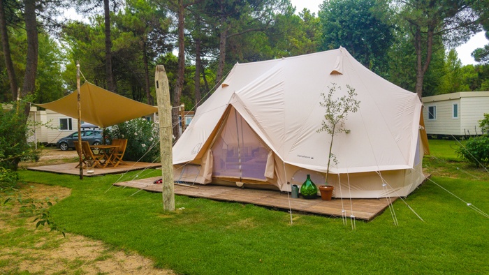 nordisk village, camping ca'savio, venice, italy, glamping, beach, tent, beds, cavallino, coastline,