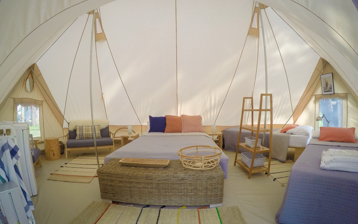 nordisk village, camping ca'savio, venice, italy, glamping, beach, tent, beds, cavallino, coastline,