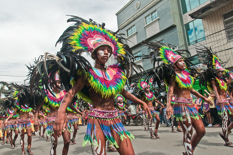 The Dinagyang Festival in Iloilo, in the Phillippines.