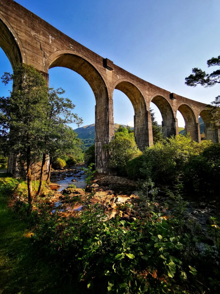 Glenfinnan Viaduct up close used in the Harry Potter movies