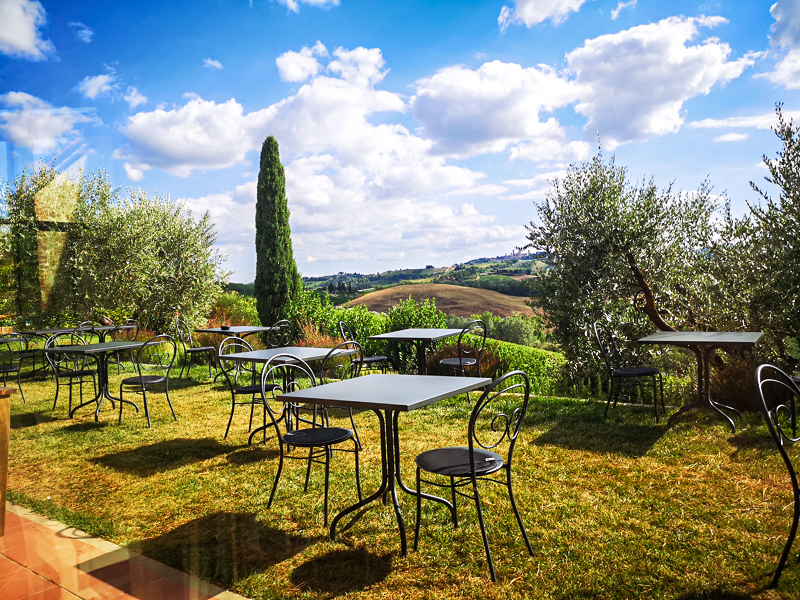 What a place to spend breakfast overlooking the Chianti hills