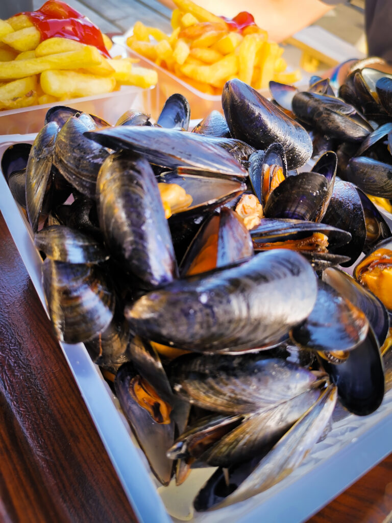 Mussels a local speciality of Normandy 