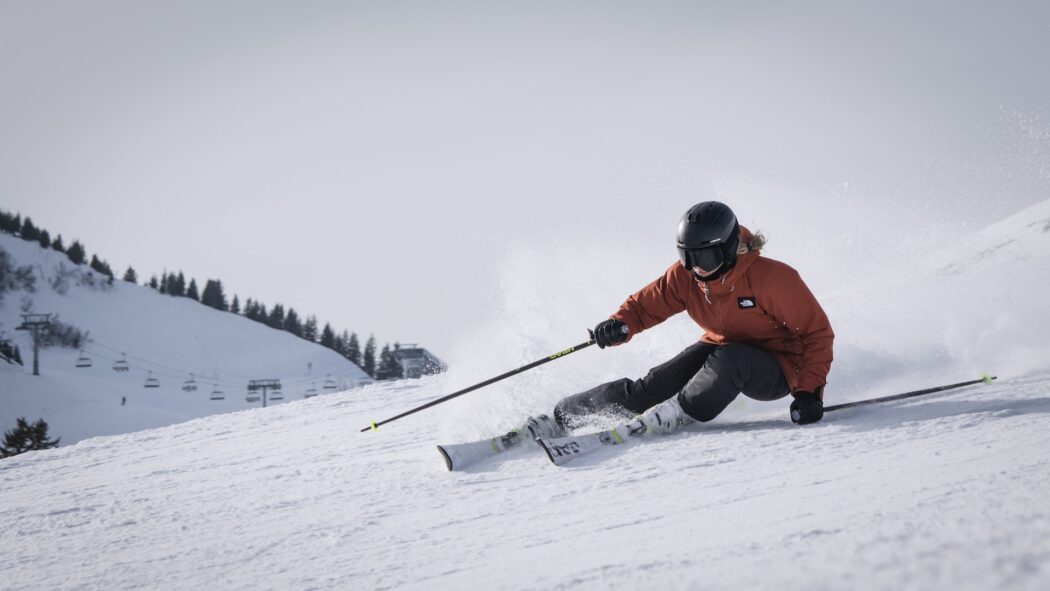 Winter sports including skiing