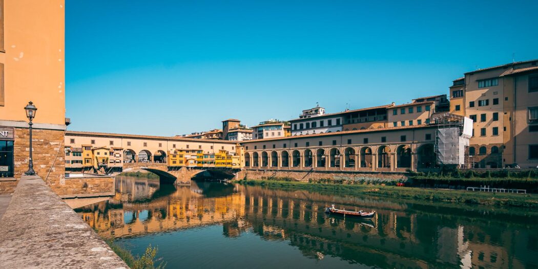 The famous Ponte Vecchio Firenze in Tuscany Italy