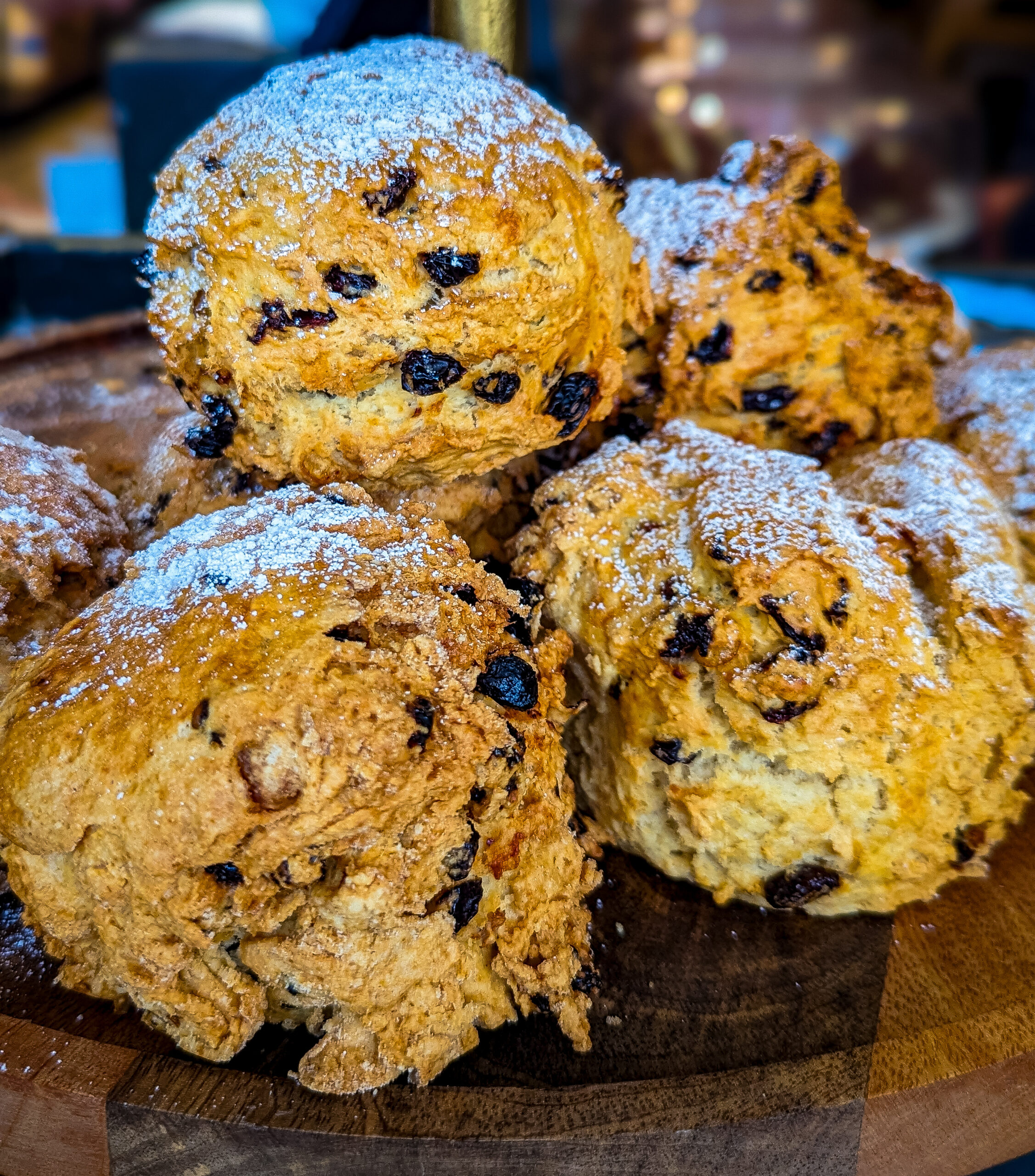 Fruit scones from the Little Drummer Boy Coffee shop in Richmond