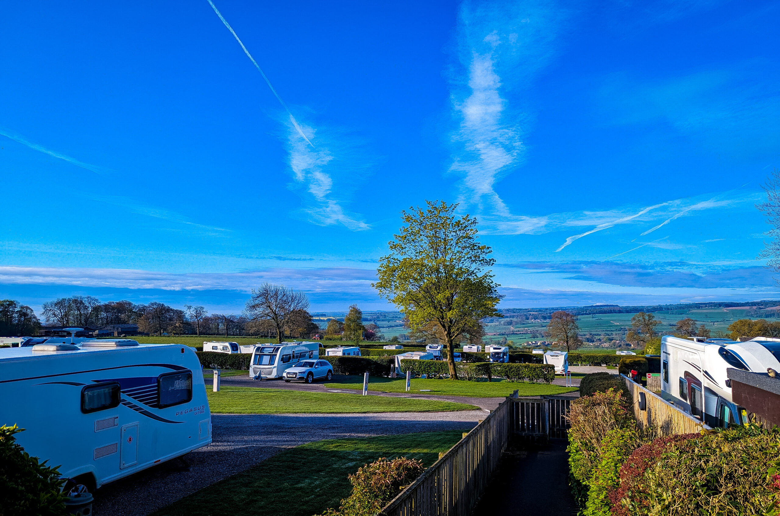 The view from the Richmond Hargill Caravan and Motorhome Club site