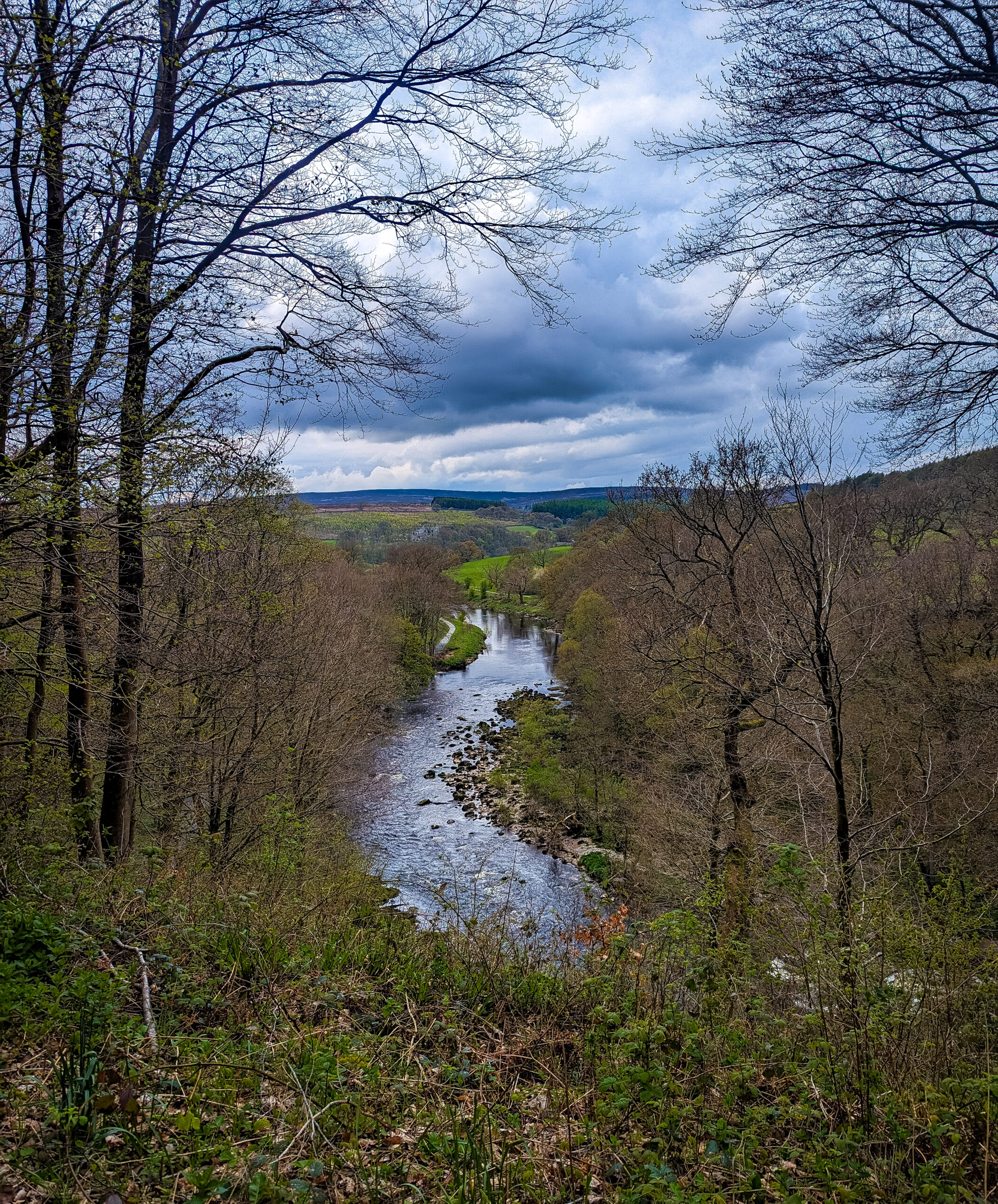 The view across the landscape not far from the motorhome and caravan club site.