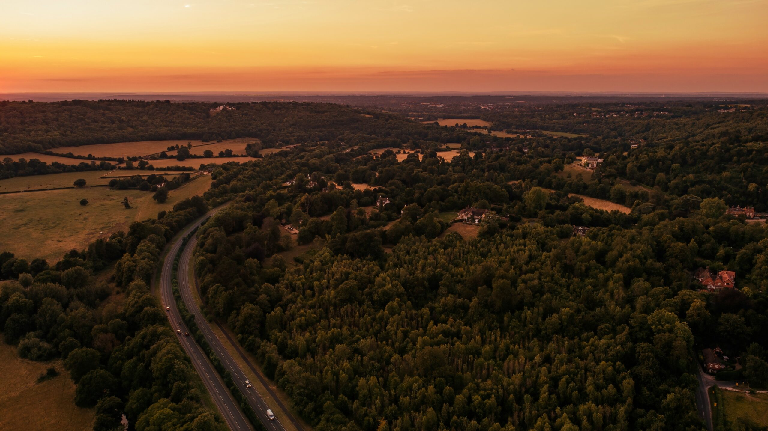 Even at night the UK country roads are impressive to drive