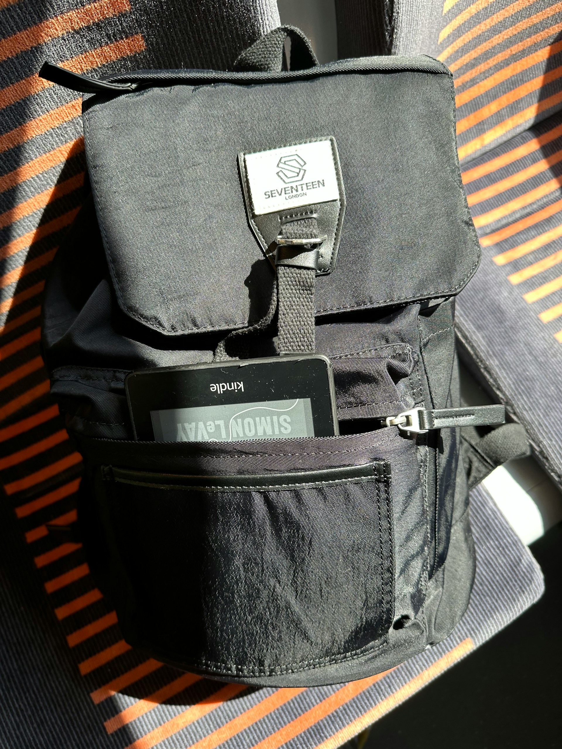 Kindle in a backpack