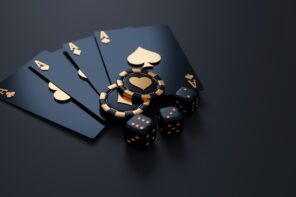 Black Gold Poker Card 3D Render
