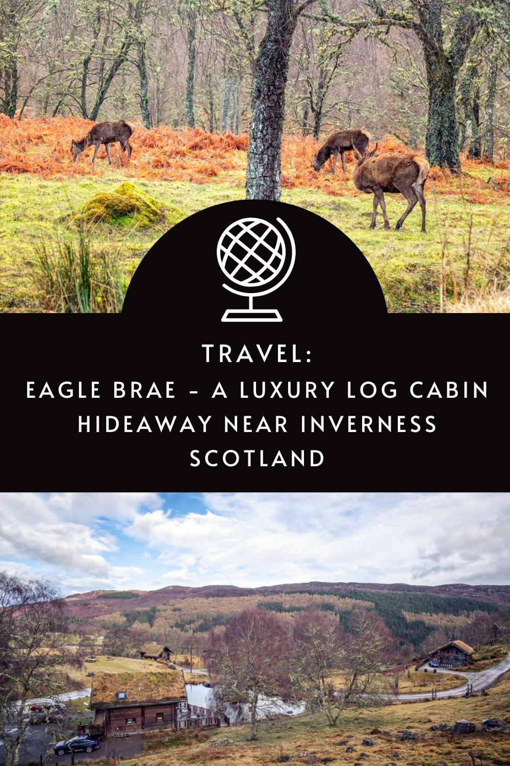 Eagle Brae, a luxury log cabin hideaway near Inverness in Scotland via @tbookjunkie