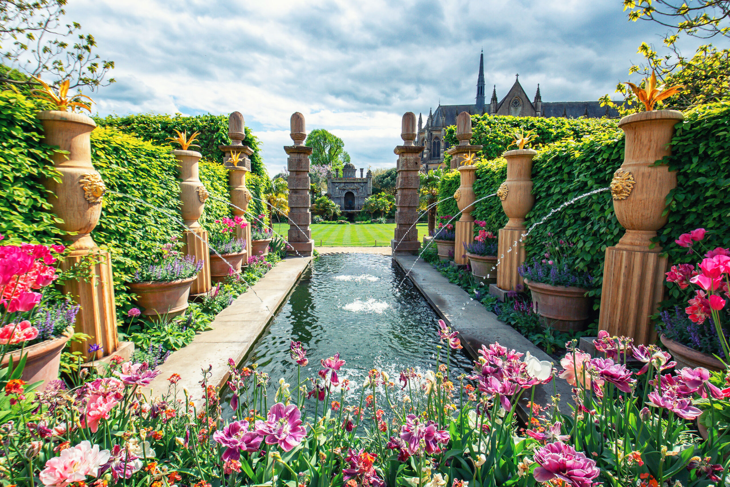 Arundel Castle gardens in West Sussex