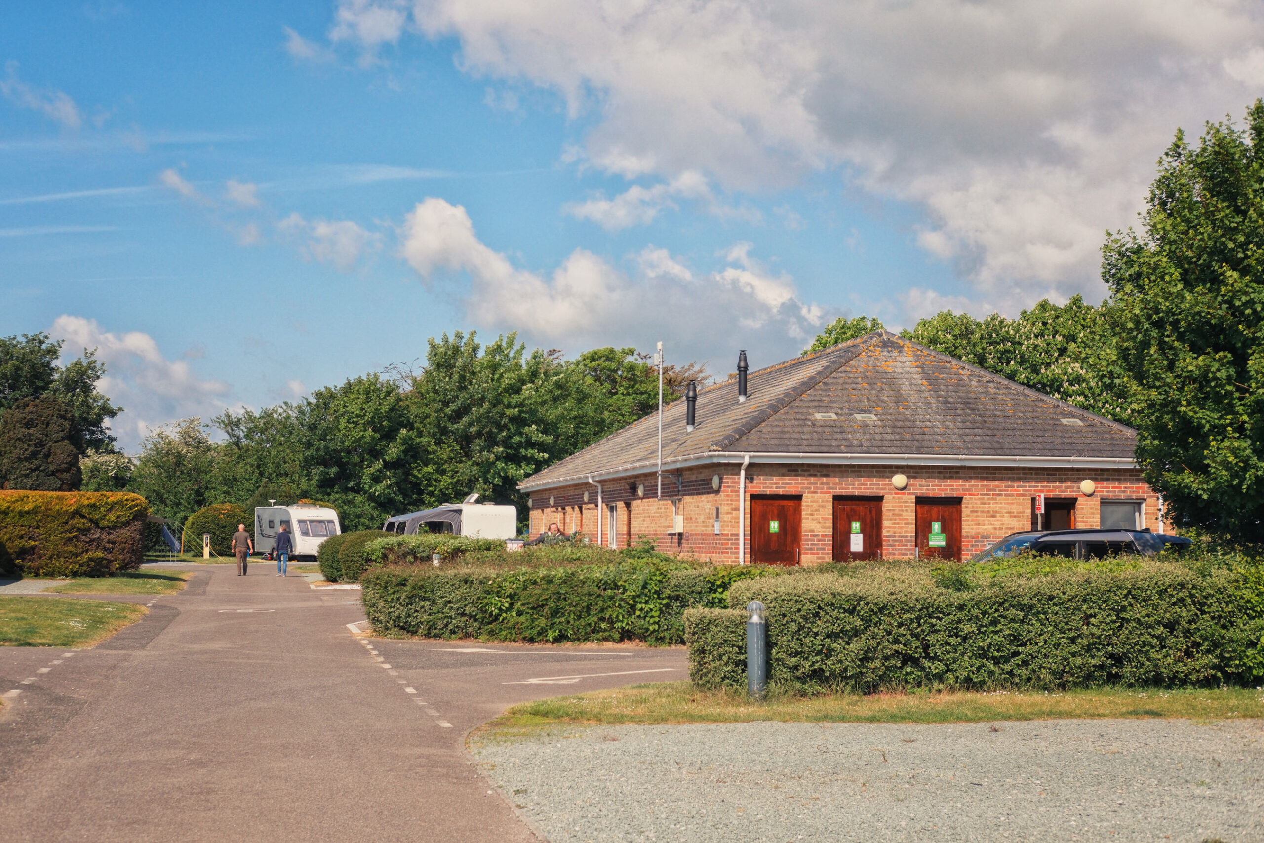 The toilet block at Littlehampton Club Site