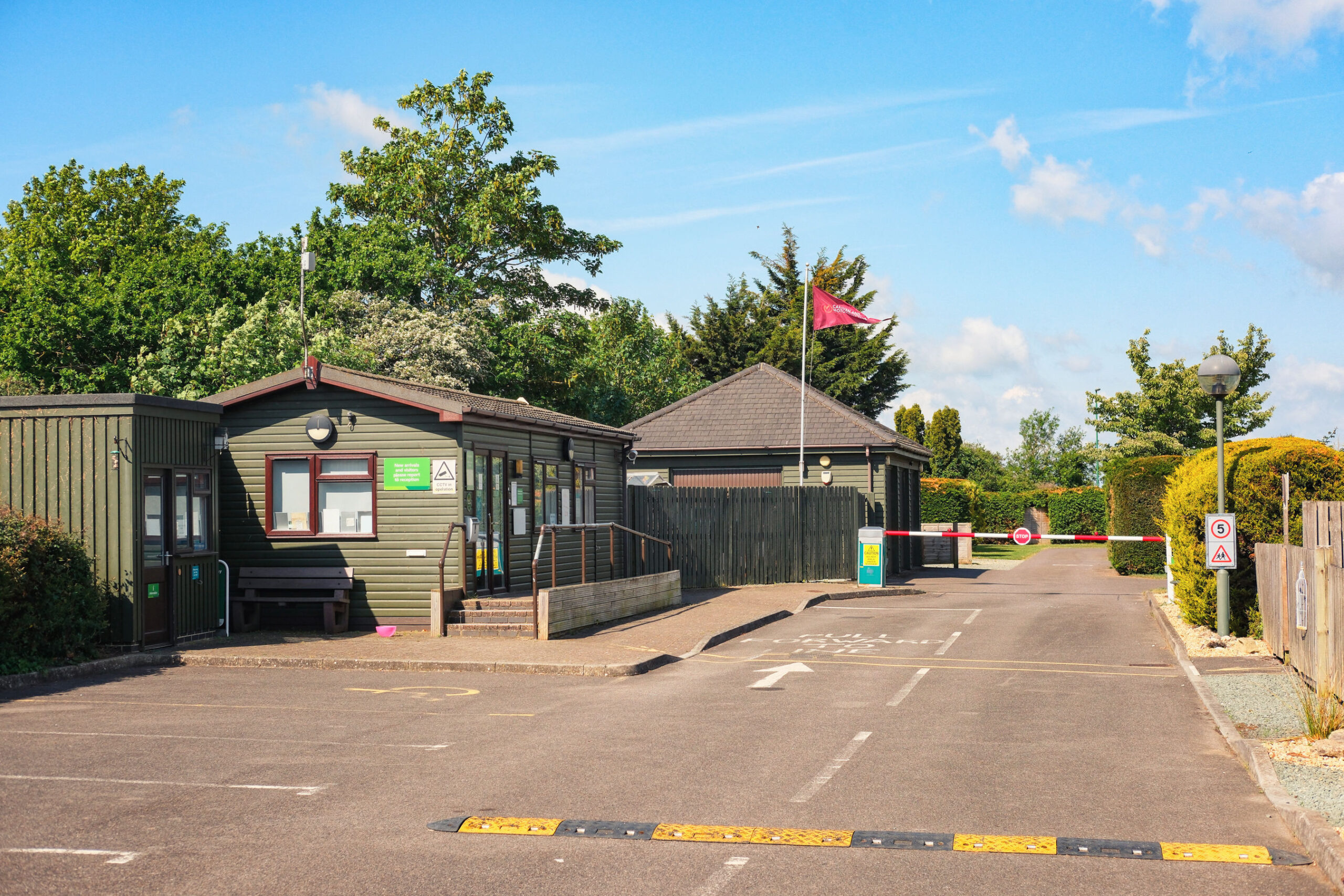 The entrance to Littlehampton Caravan and Motorhome Club site in West Sussex