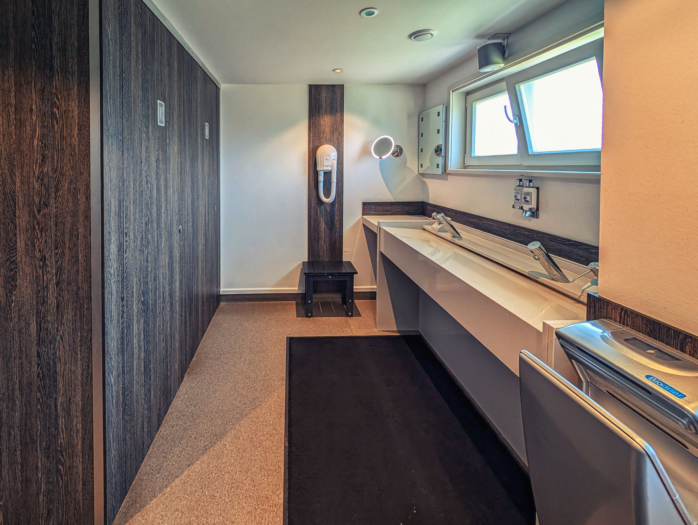The shower blocks at Concierge camping are something you are more likely to find in a hotel