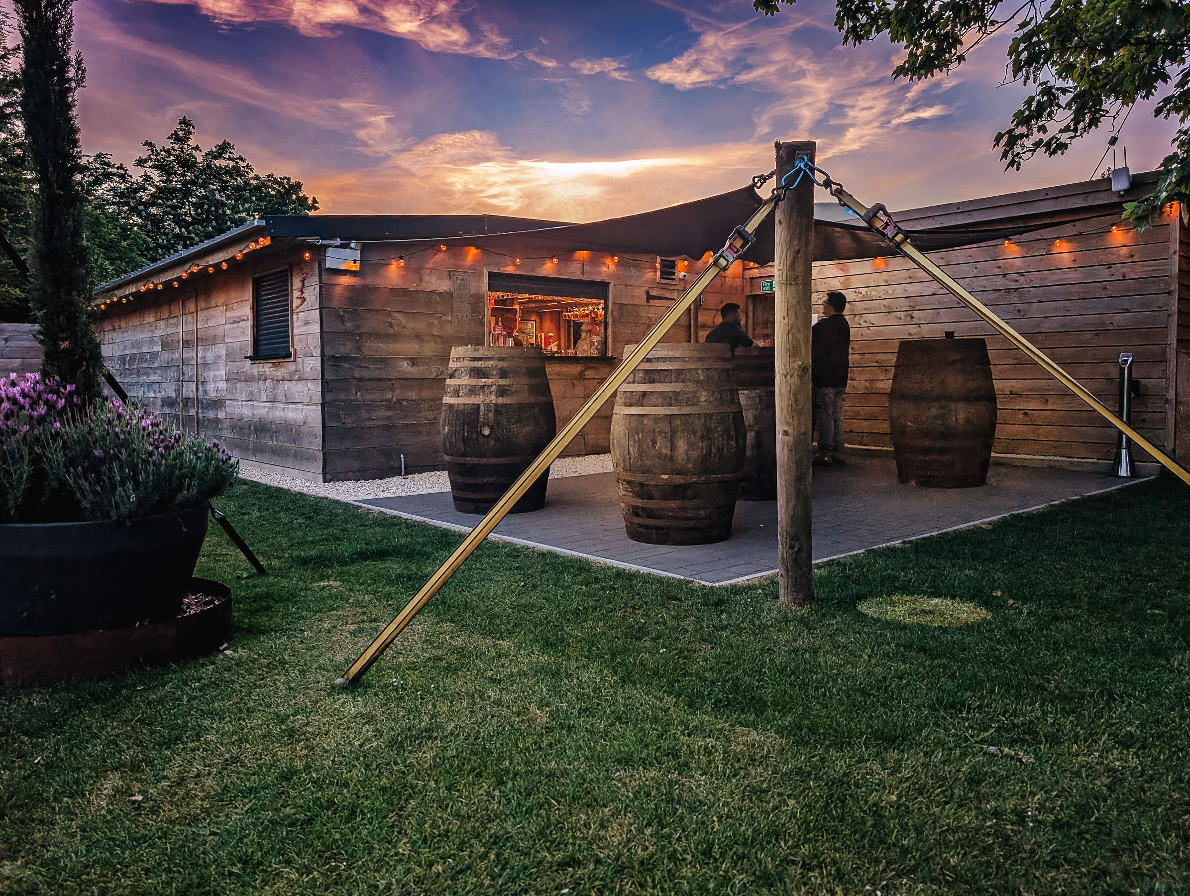 The bar area at Concierge Camping